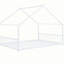 Lit double pleine grandeur en métal, blanc-615362860-615362861