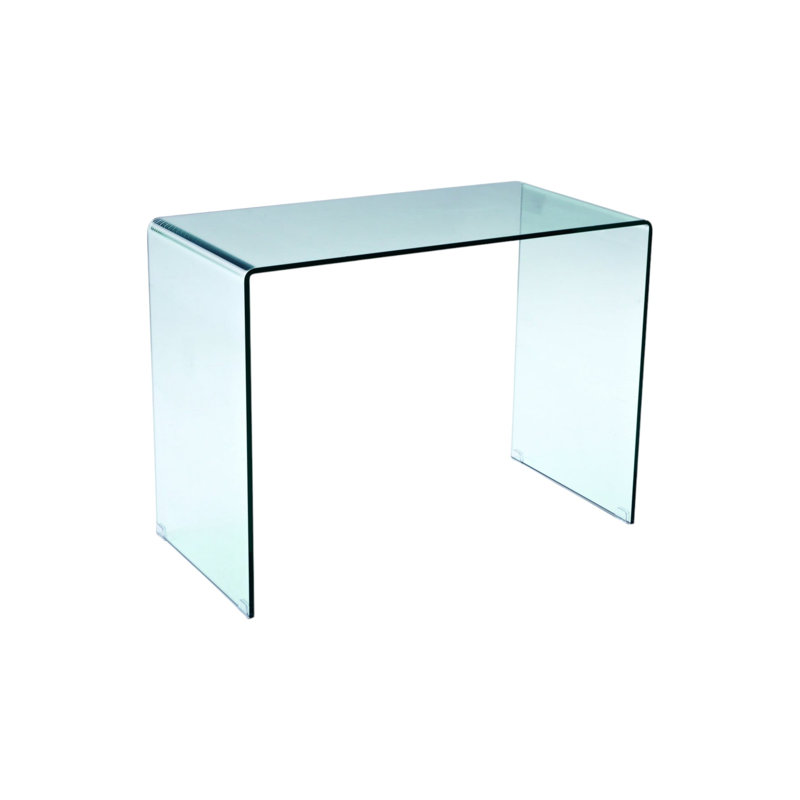 43" Clear Glass Computer Desk
