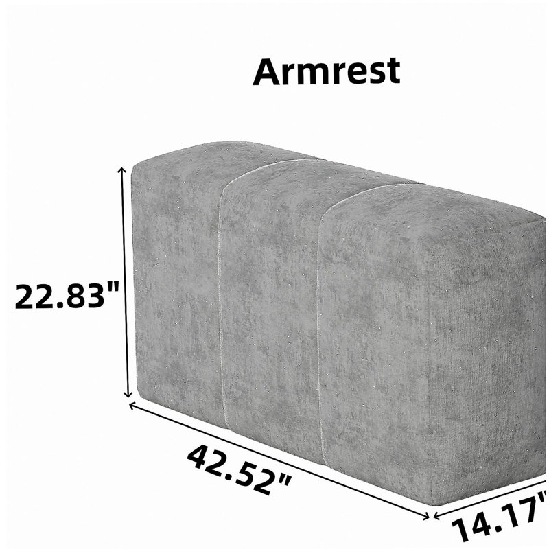 Modern Large Modular Sofa Set, Shiny Velvet Soft Pillow Sofa, with 8 Pillows, 8 DIY Assembly Patchwork Sofa, No Assembly Required, Beige