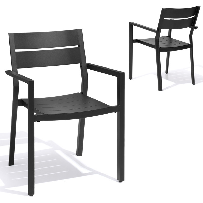Jaquese Aluminum Outdoor Stacking Dining Armchair