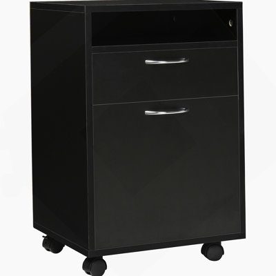 Mobile Storage Cabinet Organizer With Drawer And Cabinet, Printer Stand With Castors, by Ebern Designs