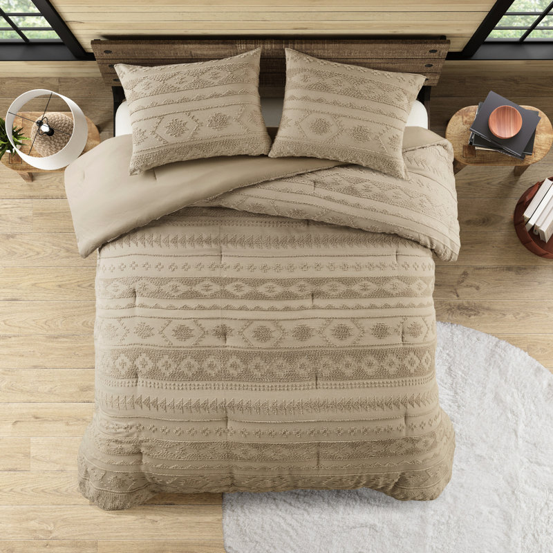 Édredon simple / très grand surdimensionné en chenille brun clair, et taies décoratives à boutons, lourd pour un sommeil réparateur, lavable à la machine, taies décoratives