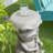 19"H Multi-Functional MGO Frog And Lotus Faux Concrete Garden Stool Or Planter Stand Or Accent Table