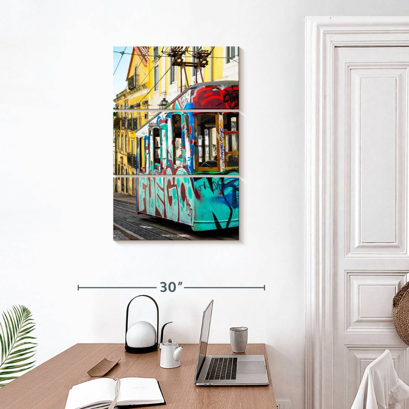 Graffiti Tramway Lisbon, 32" H x 20" W