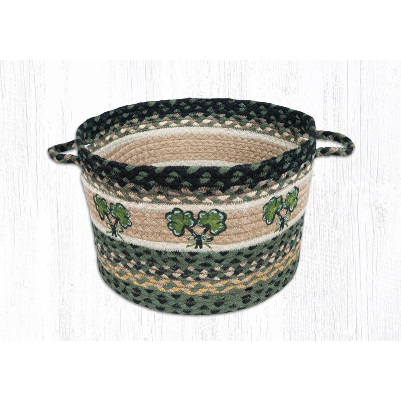 Paniers ronds en jute Earth Rugs - service rustique, 13 po x 9 po,, Shamrock