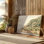 Impression sur toile Hillside Tranquil Retreat, dans un cadre en érable américain, 24 po x 36 po