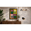 Four Stylized Daisies Mid-Century - Framed Print-631514520-631514522