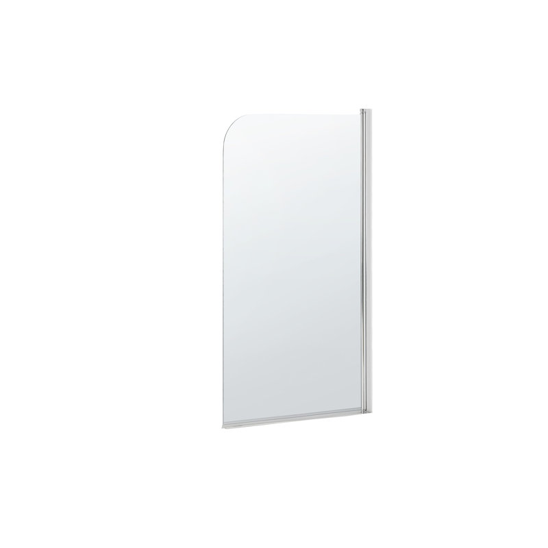 Almada Semi-Frameless Tub Door with Clear Glass, 140cm H x 80cm W