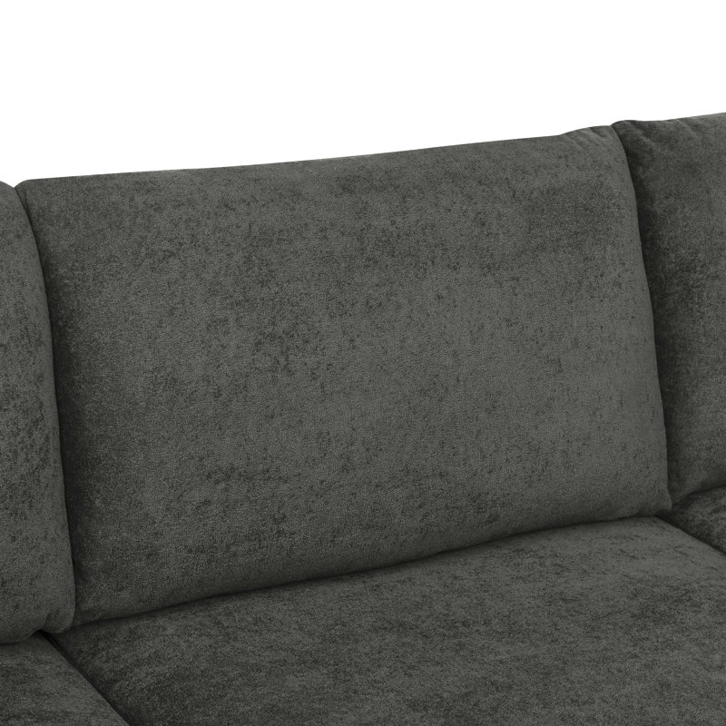 Boatwright Modular Sectional, Dark Gray Polyester Blend