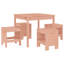 Arthemus 4 - Person Wood Patio Dining Set with Square Table-1676371784