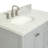 Ariel Cambridge 36 In. Right Offset Vanity With 2 In. Carrara Marble Countertop-105903789