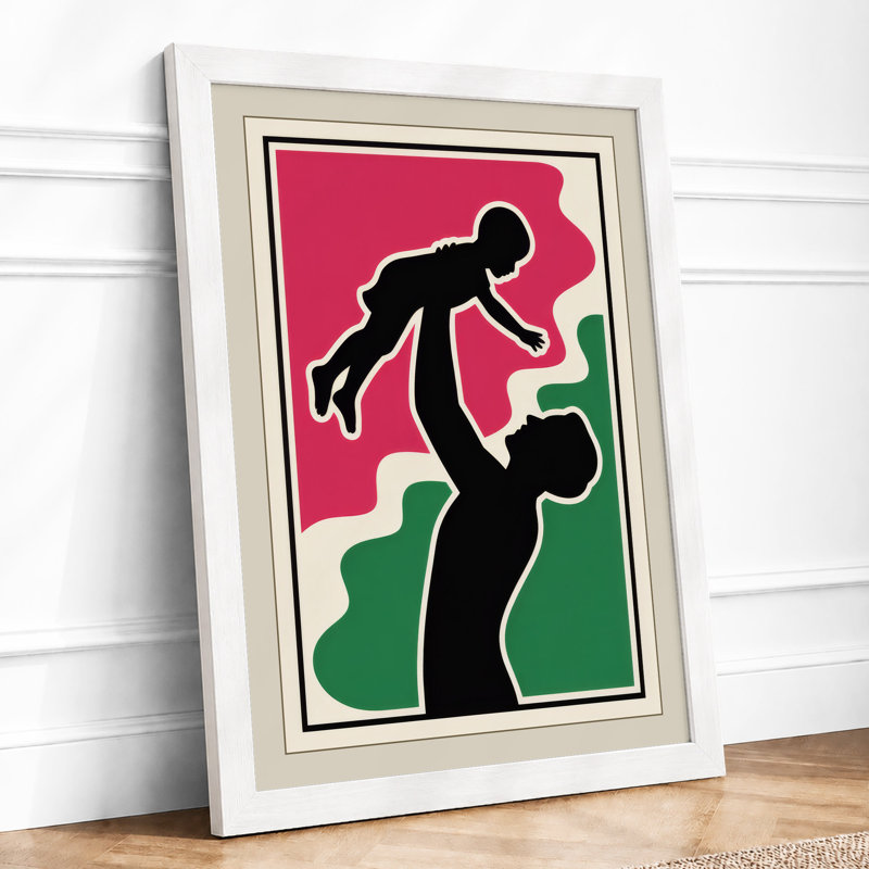 Moments of Play Mid-Century - Framed Print, A2 - 59.4 x 42.0 cm, White