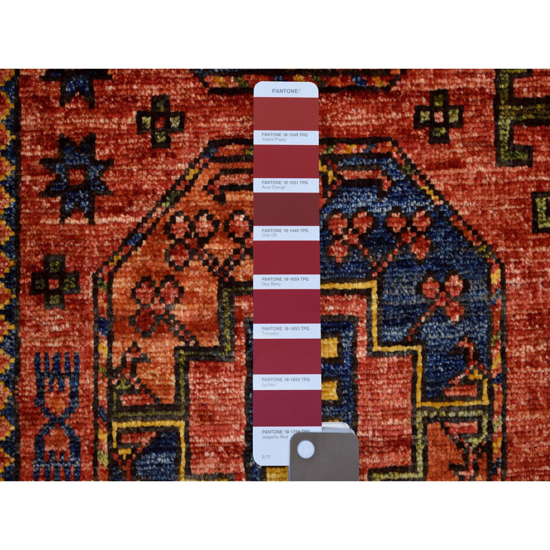 Tapis oriental pur en laine noué à la main 2 pi 1 po x 3 pi 5 po rouge Ersari 8032A13819B04D8AACB5A284831E3BC1