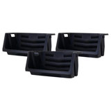  3 Pack Nesting Stackable Bins for Heavy Duty Space Saving Storage