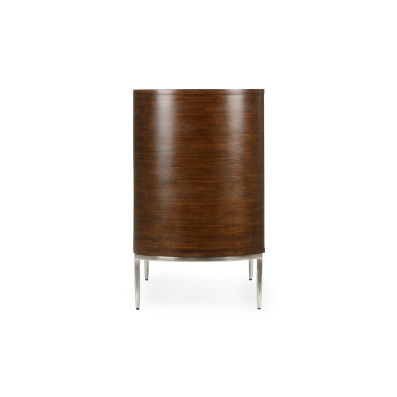 Shelldon Solid Wood Bar Cabinet