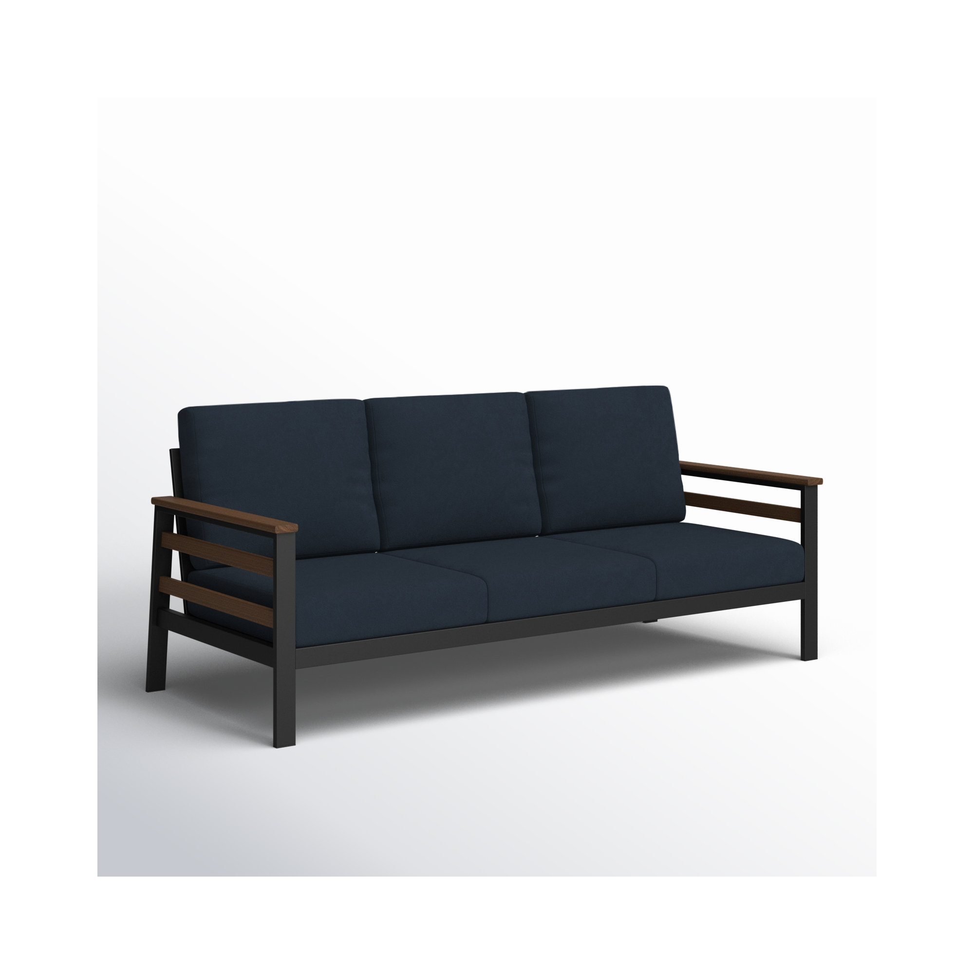 Townsend 80'' Wide Outdoor Patio Sofa with Sunbrella® Cushions, Canvas Navy Sunbrella® Canvas