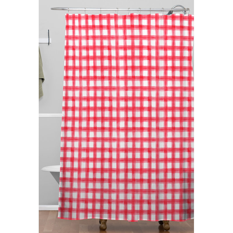 Rideau de douche simple little arrow design co aquarelle buffalo, H 72 po x l 69 po, Rouge