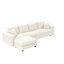 Canapé 82,7 po en velours côtelé 82,7 po, canapé rembourré moderne et confortable, coussins de siège profond avec coussins moelleux et 1 repose-pieds, canapé-lit convertible, pour salon, appartement, bureau-707695441-731508955-732669852