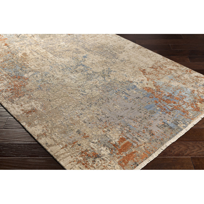 Colaba Wool Abstract Area Rug, Rectangle 6' x 9'