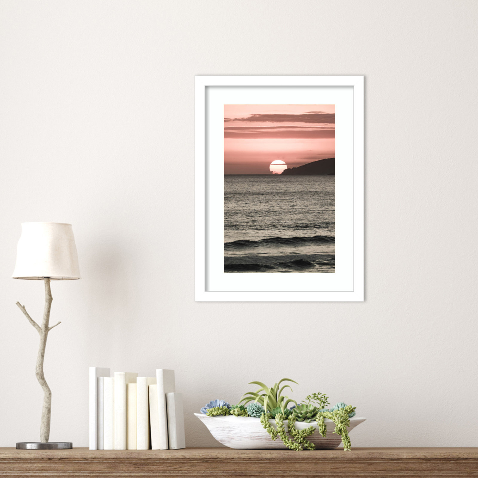 Daisey "Melting Skies" Print, White, 17" H x 13" W