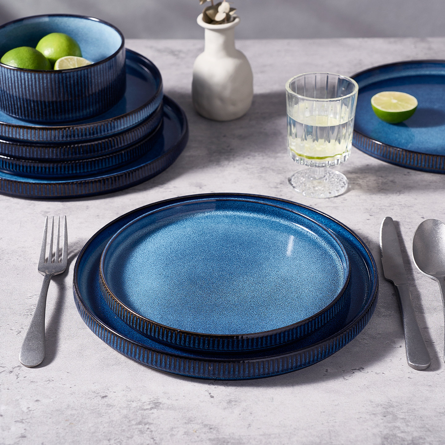 Azal 10" Dinner Plate, Nebulas Blue