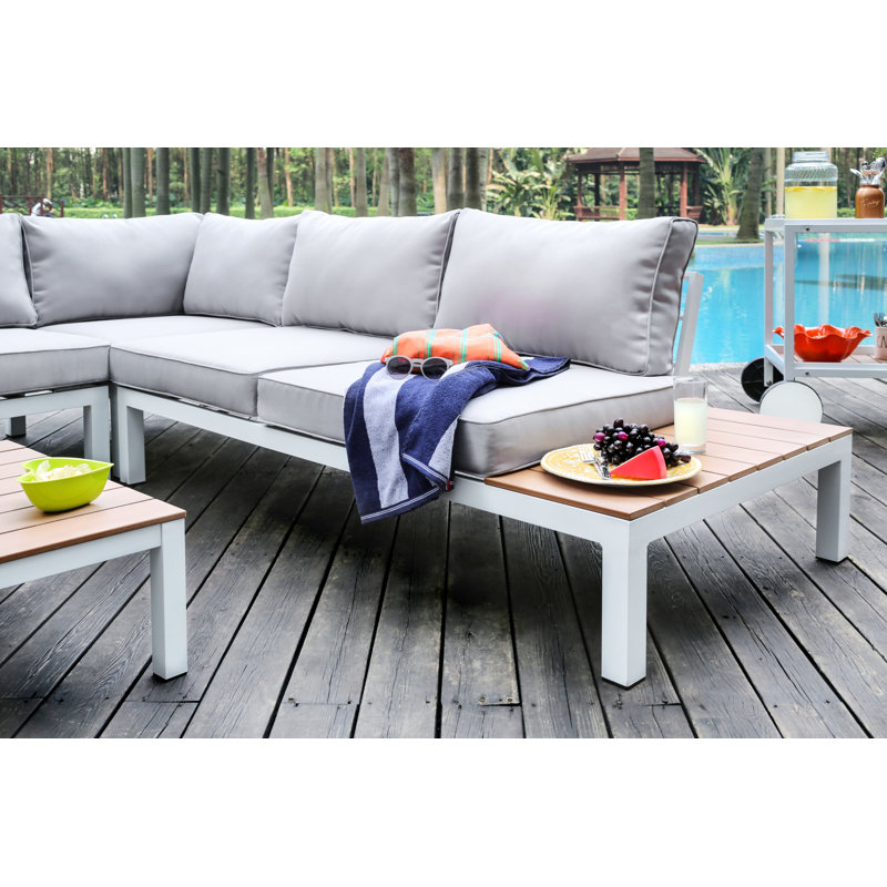 Ensemble de conversation modulaire 2 pièces avec coussins Nailwell