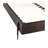Jeyes Oak Wood Wingback Platform Bed with Iron Legs, Dark Brown-78731688