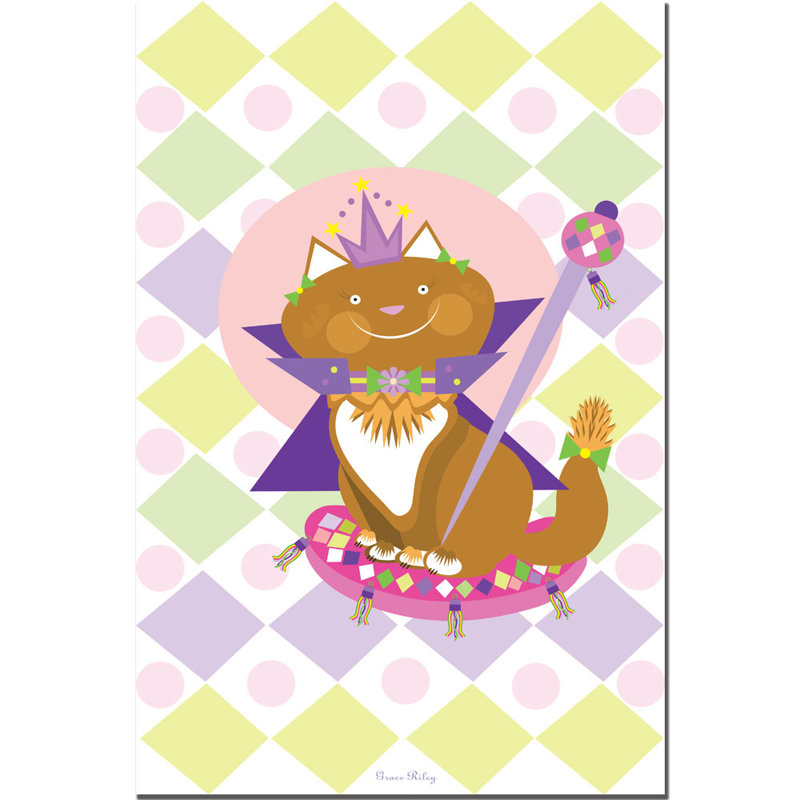 « pretty kitty princess », art sur toile, H 19 po x l 14 po x P 2 po