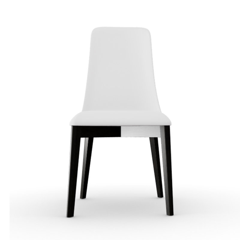 Etoile Upholstered Dining Chair with Wooden Legs, Taupe, Graphite