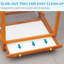Volière orange en bois avec cage à oiseaux de 65 po avec 2 portes, plateau coulissant, pour perroquets et perruches