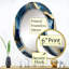 Paycie - Géode géométrique abstraite bleue III - Miroir mural géométrique moderne-99569580