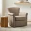Fauteuil d'appoint pivotant en cuir Belmont-346162062