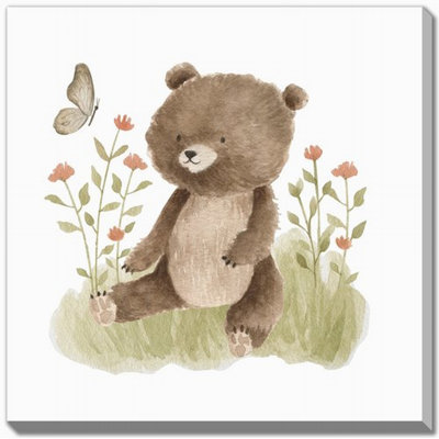 Cute Bear Canvas Wall Art