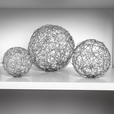 Yadelis Guita Gold Wire Spheres/3"D - Box of 3