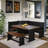 Corner Dining Set Delija Distressed | August Grove®-751878037-751878038