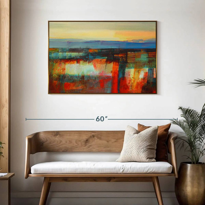 Lumière tôt le matin, Cadre flottant doré, 43 po x 29 po