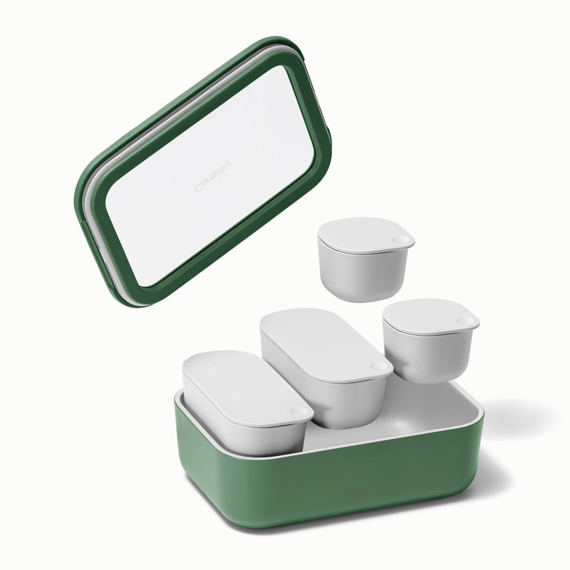 Caraway 14Pc Glass Food Storage Set, Sage
