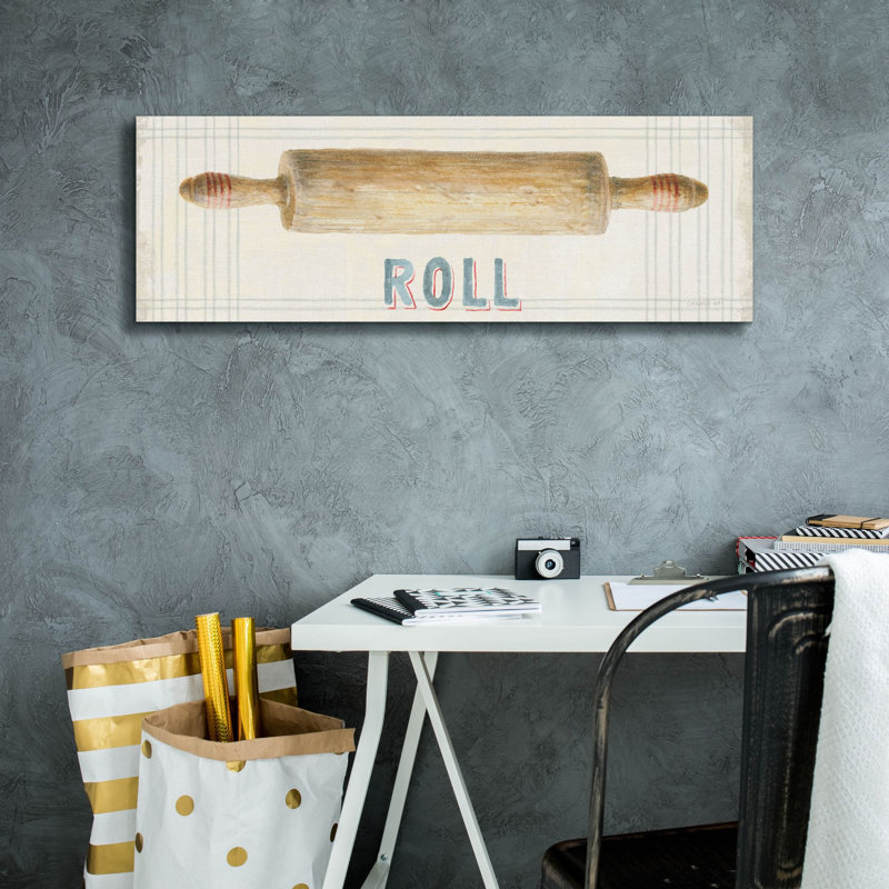 «Floursack Kitchen Sign 2 C» par Danhui Nai, art mural sur toile, H 12 po x l 36 po