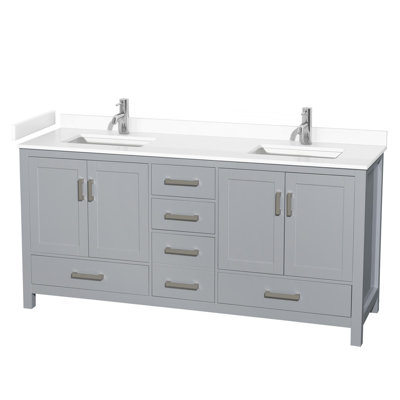 Sheffield 72" Double Bathroom Vanity Set