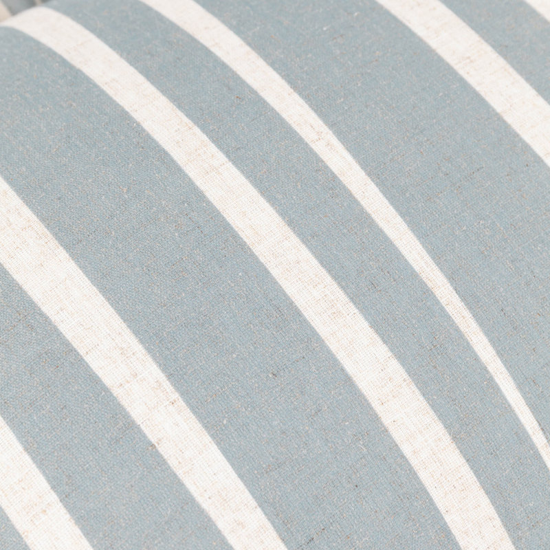 Carmon Stripe Striped Rectangular Cushion, Blue