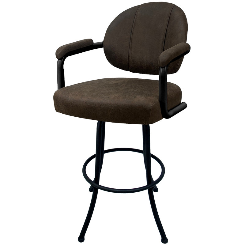 Comptoir pivotant, tabouret de bar et très grand Raddi, Noir / gris, Très haute (assise de 34 po de hauteur)
