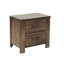 Table de chevet pour chambre à coucher au fini chêne - Table de chevet 2 tiroirs