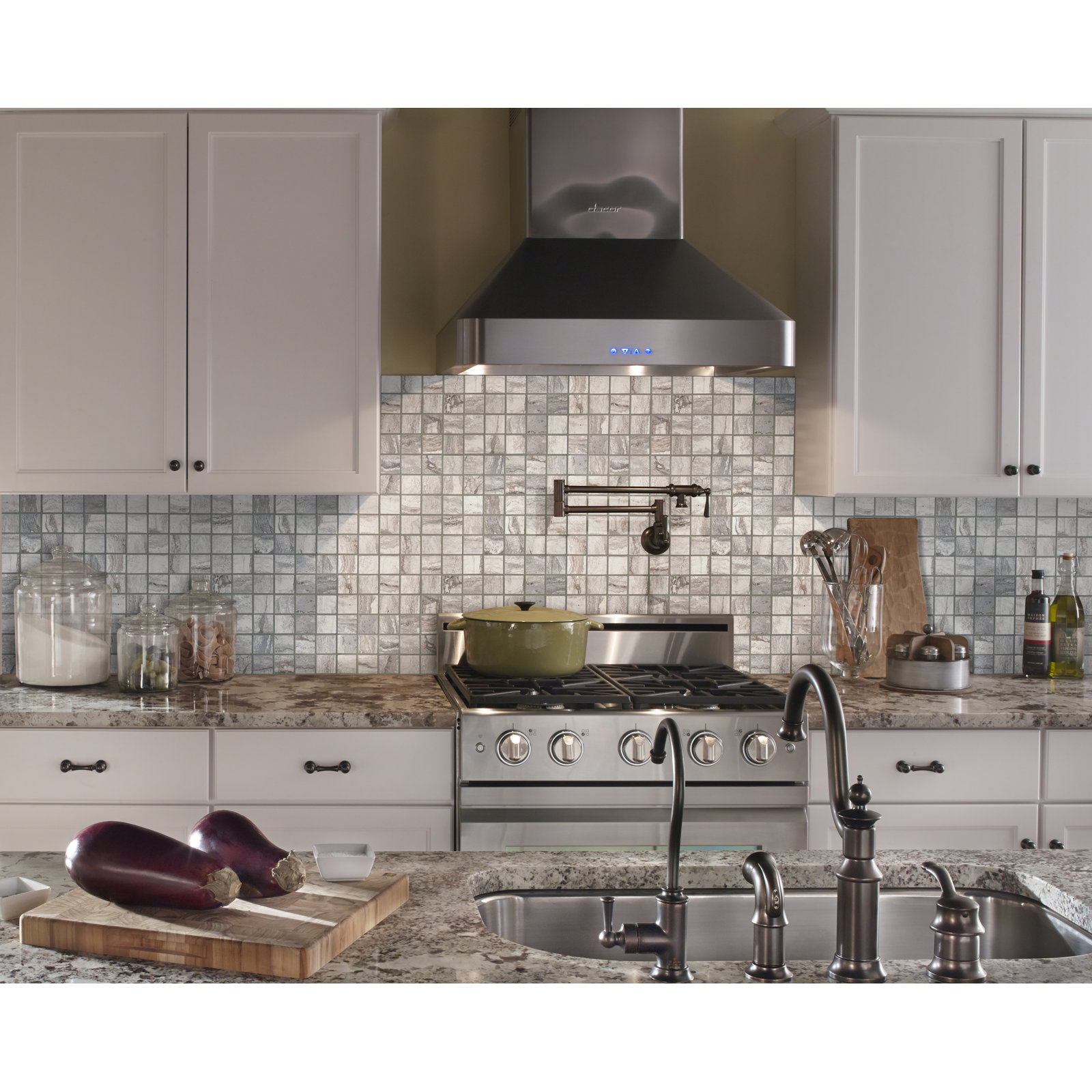 Beraldi 12" x 12" Porcelain Mosaic Tile, Basalt