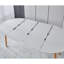 Extensible Table With Top And Metal Legs For Dining Room, Office, Coffee, 100/140/180X100x75cm, Clear Design, Matte White Dining, Sophisticated-2057952580