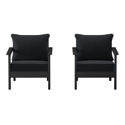 Chaise profonde avec coussins (ensemble de 2)