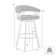 Robinett Swivel Counter or Bar Height Bar Stool with Arms and Footrest in Faux Leather and Metal