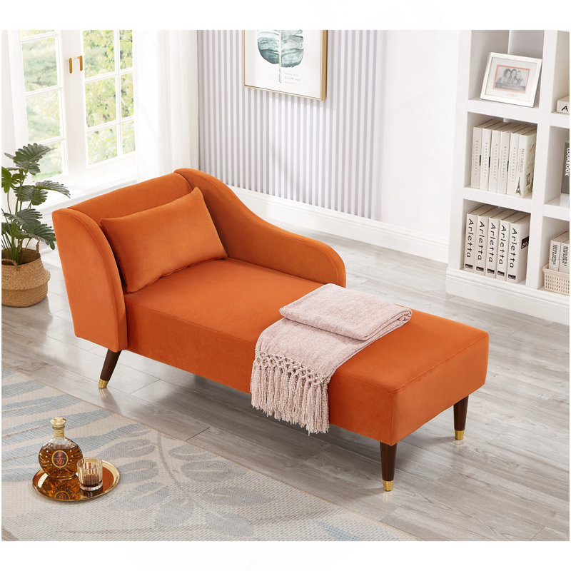 Revêtement en velours de chaise longue Modern (orange)