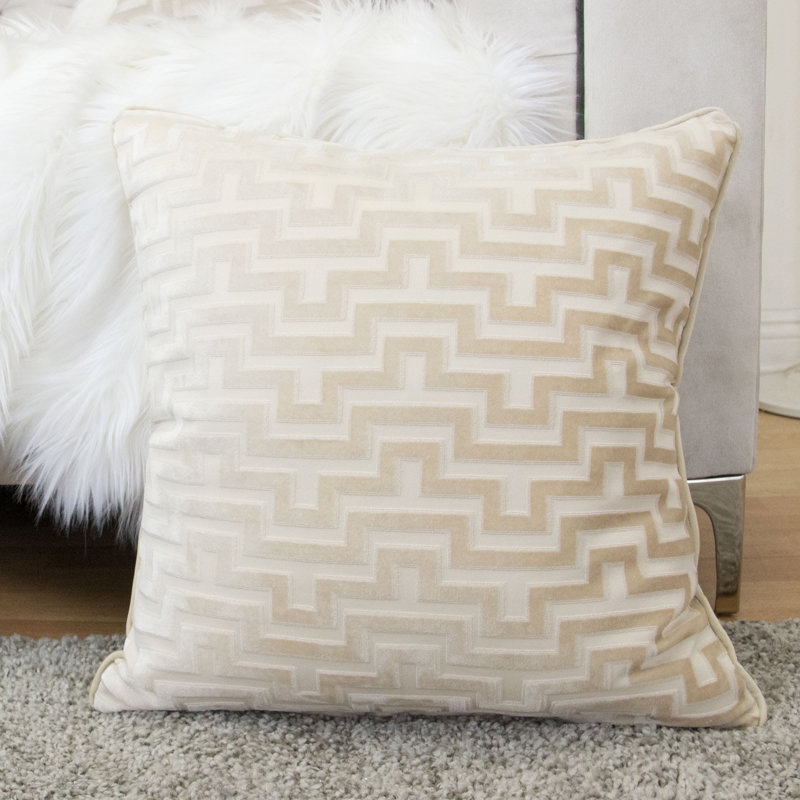 Geometric Throw Pillow, Spa, 20"H x 20"W, Square