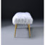 Faux Fur & Gold Finish Bench