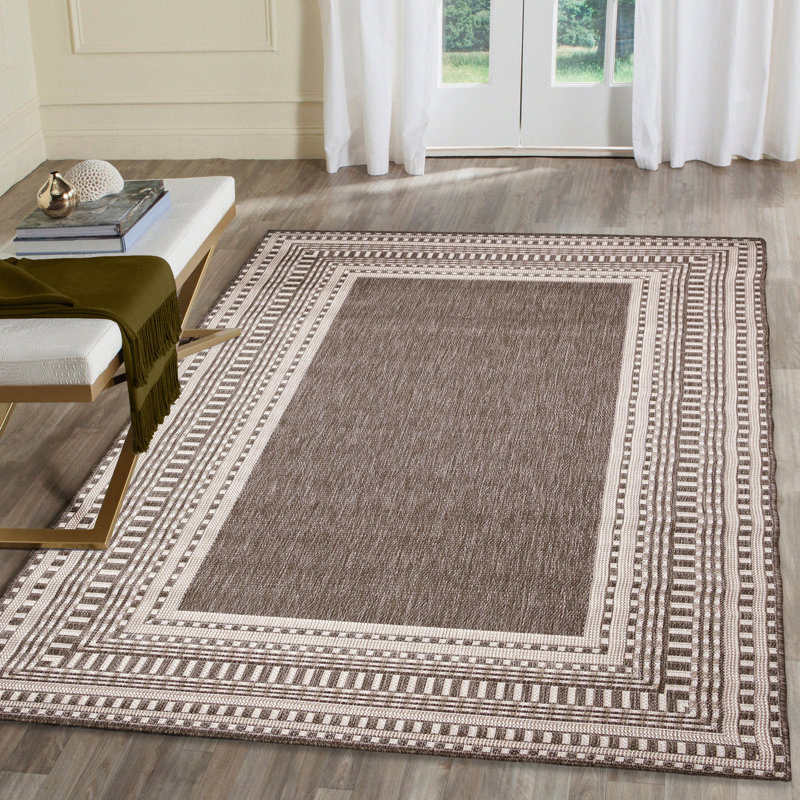 Wingil Striped Indoor / Outdoor Rug, Rectangle 4'10" x 7'6"